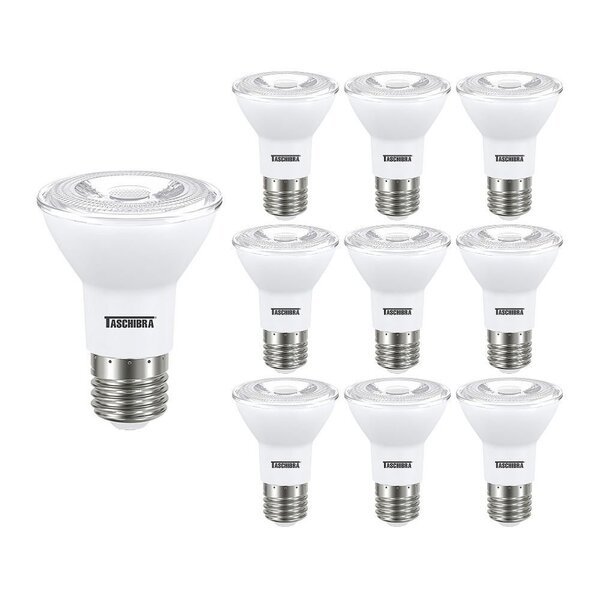 10 Lâmpadas Led Taschibra Par 20 Ip20 7w E27 Bivolt 2700k Luz