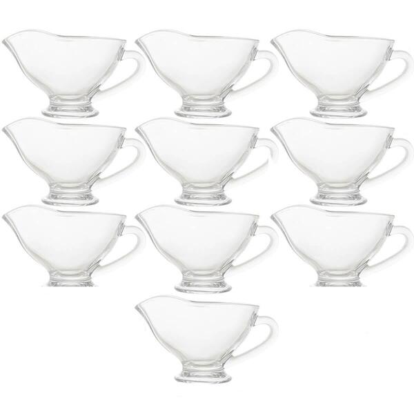 10 Molheiras De Cristal Lyor 180ml Alça Servir Azeite Molho
