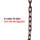 10 Mt Corrente Plástica Isolamento Calha Chuva Elo G Marrom