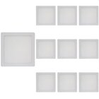 10 Painel De Led Blumenau Quadrado De Sobrepor 12w Bivolt 410