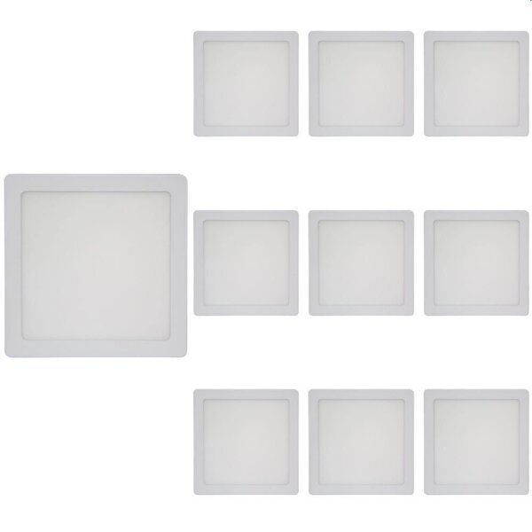 10 Painel De Led Blumenau Quadrado De Sobrepor 12w Bivolt 410