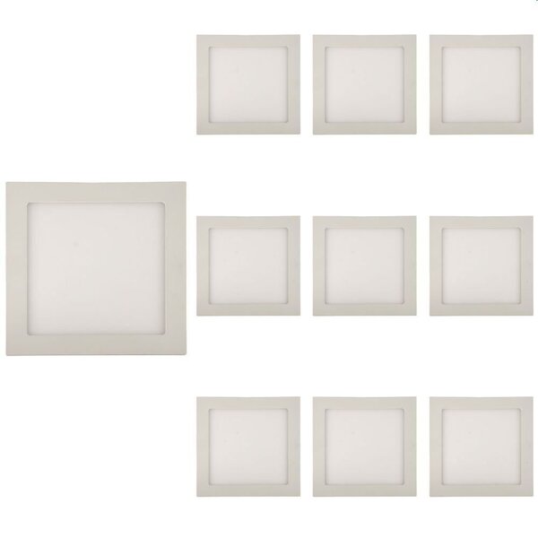 10 Painel De Led Blumenau Slim Quadrado De Embutir 18w Bivolt