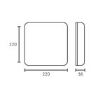 10 Painel De Led Taschibra Frameless Quadrado Sobrepor 36w Bi