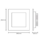 10 Painel De Led Taschibra Quadrado Lux De Embutir 24w Bivolt
