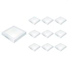 10 Painel De Led Taschibra Quadrado Lux De Sobrepor 12w 4000k
