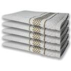 10 Panos De Prato Atoalhado Felpudo Premium 5 Verde 5 Marrom