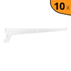 10 Pçs Suporte Simples 30cm Branco Para Cremalheira