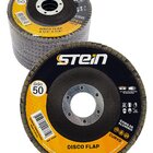 10 Peças Disco Flap Curvo 4.1/2 115mm Metais Ferrosos Grão 50