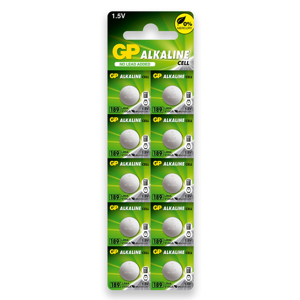 10 Pilha Gp Super Lr1130 189 Lr54 Bateria Alcalina 1 Cartela