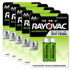 10 Pilhas Aa Recarregável 1350mah Rayovac 5 Cartelas