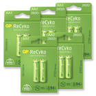 10 Pilhas Aa Recarregável 2600 Mah Gp Recyko 05 Cartelas