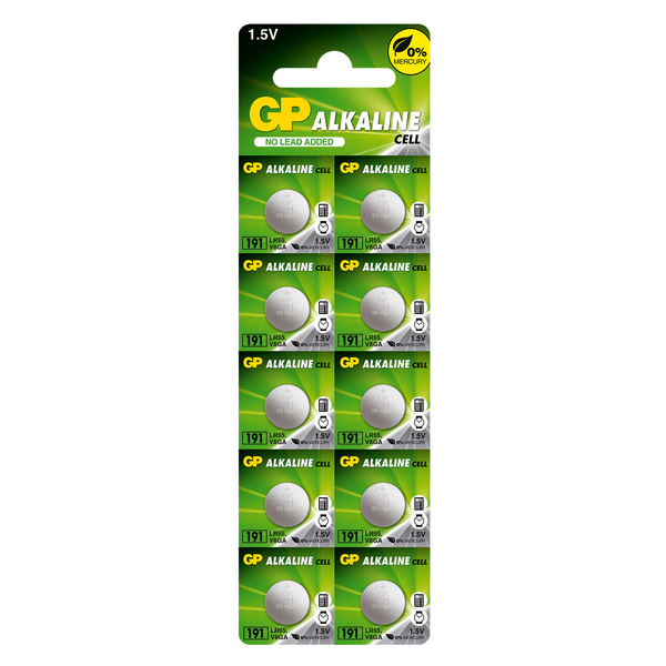 10 Pilhas Gp Super Lr1120 191 Lr55 Bateria Alcalina 1 Cartela