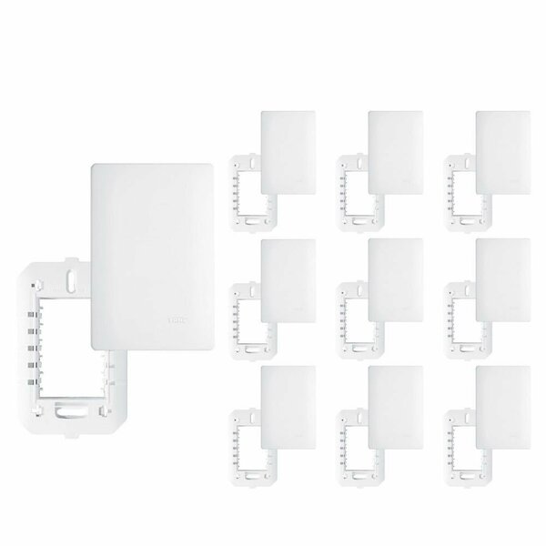 10 Placa Cega Com Suporte Fame Habitat 4x2 Branco