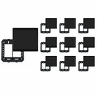 10 Placa Cega Com Suporte Fame Habitat Black 4x4 Preta