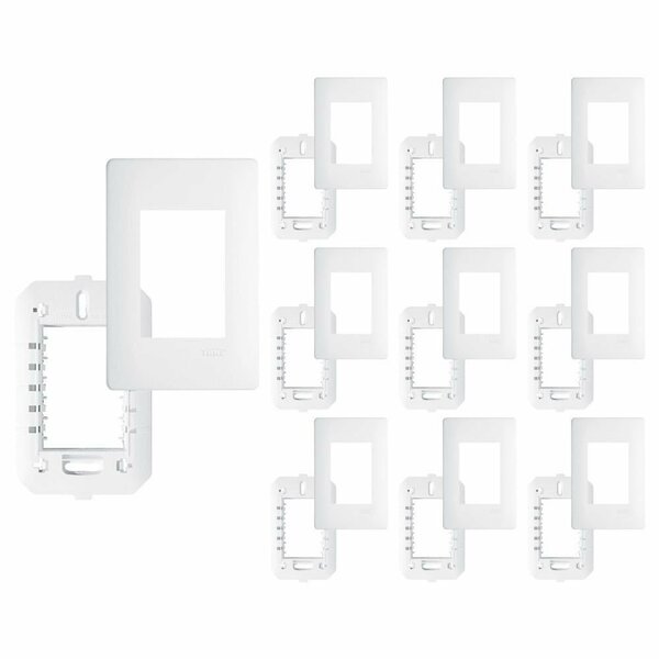 10 Placa Com Suporte Fame Habitat 4x2 Para 3 Módulos Horizont