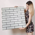 10 Placas 3d Espuma Autocolante Revestimento 68x68cm Tijolo R