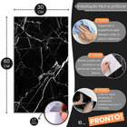 10 Placas Adesiva Parede Piso Painel Mármore Preto Vinílico P