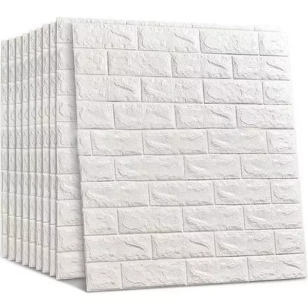 10 Placas Painel 70x77cm 3d De Parede Espuma Tijolo Auto Ades