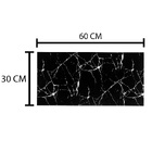 10 Placas Vinílico Adesivo Parede 3d Mármore Preto Brilho