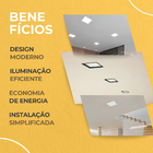 10 Plafon Painel Embutir De Led Quadrado 18w 6000k Recuado Bi