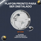 10 Plafon Painel Sobrepor Teto Led 12w Redondo Bivolt Branco