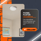 10 Plafon Painel Sobrepor Teto Led 12w Redondo Bivolt Branco