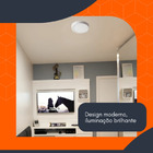 10 Plafon Painel Sobrepor Teto Led 12w Redondo Bivolt Branco