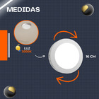 10 Plafon Painel Sobrepor Teto Led 12w Redondo Bivolt Branco