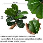 10 Plantas Artificiais Fícus Lyrata Folhas Revestidas Em Sili