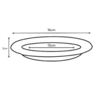 10 Pratos Redondos Para Vasos De Planta 16cm De Plástico - Be