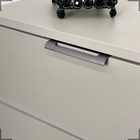 10 Puxadores De Gaveta Slim Alumínio Thin C/ Parafusos 125mm