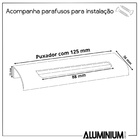 10 Puxadores De Gaveta Slim Alumínio Thin C/ Parafusos 125mm