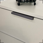 10 Puxadores De Gaveta Slim Alumínio Tito C/ Parafusos 125mm