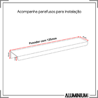 10 Puxadores De Gaveta Slim Alumínio Tito C/ Parafusos 125mm