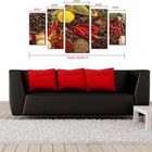 10 Quadro Decorativo Pimenta 5 Peças Para Sala Atacado