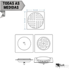 10 Ralos Inteligente Sistema Clic 10x10 Aço Inox Banheiro