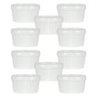 10 Ramekin De Porcelana Classic Branco 6cm X 4cm Lyor