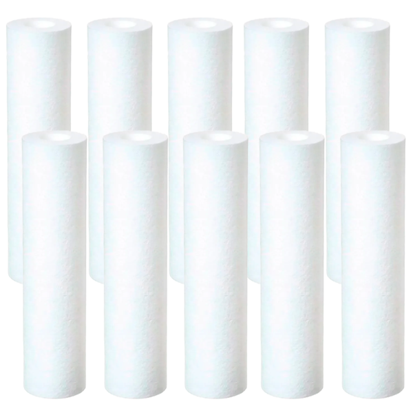 10 Refis Polipropileno Liso 5 De 1 Micra E 5 De 5 Micra Branco