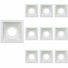 10 Spot De Embutir Recuado Stella Square Mr16 Gu10 Quadrado B