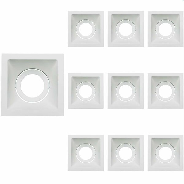 10 Spot De Embutir Recuado Stella Square Mr16 Gu10 Quadrado B