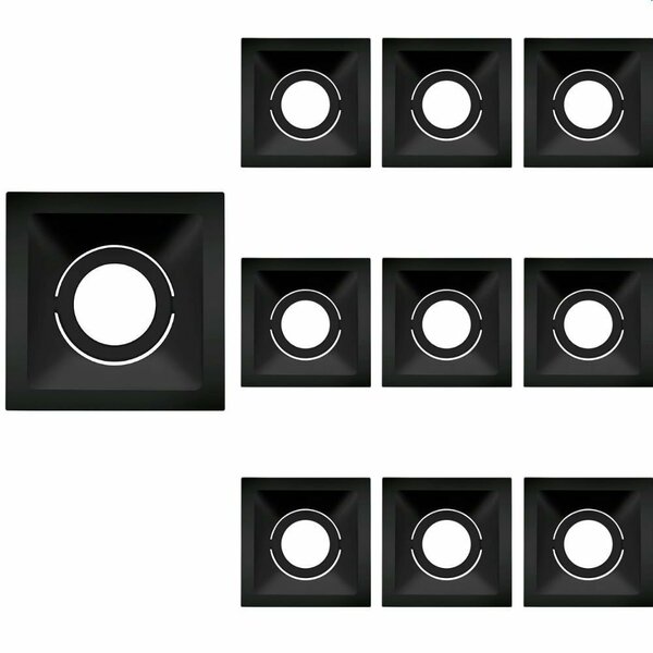 10 Spot De Embutir Recuado Stella Square Mr16 Gu10 Quadrado B