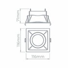 10 Spot De Embutir Recuado Stella Square Par 20 E27 Quadrado