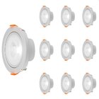 10 Spot De Led Blumenau Slim Redondo 8w Bivolt 6500k Luz Bran