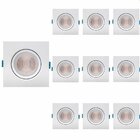 10 Spot De Led Embutir Stella Easy Par 20 Quadrado 7w Bivolt