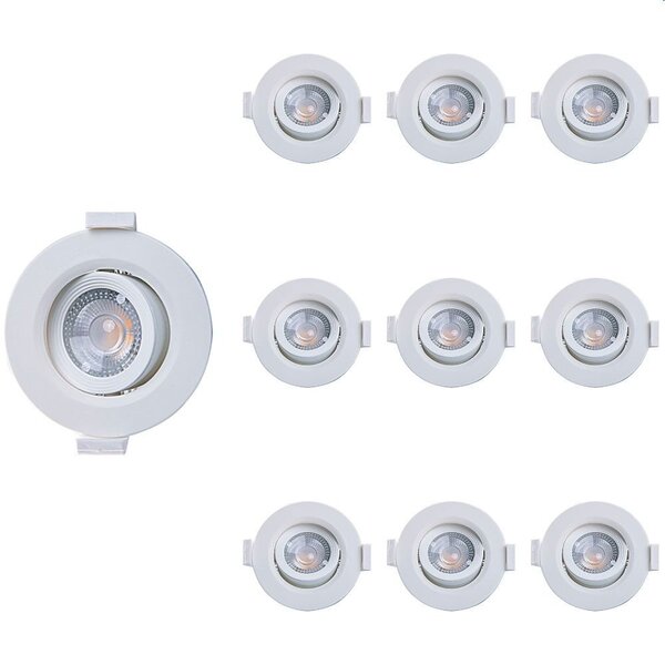 10 Spot De Led Taschibra Alltop Mr11 Redondo 3w Bivolt 6500k