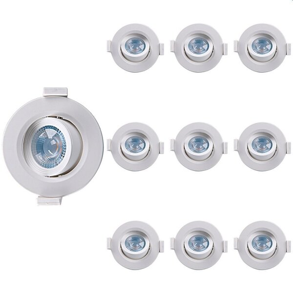 10 Spot De Led Taschibra Alltop Mr16 Redondo 5w Bivolt 6500k