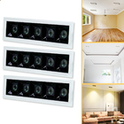 10 Spot Embutir De Led 10w 3000k 24° Linear Recuado P/ Teto B