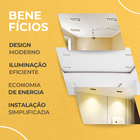 10 Spot Embutir De Led 10w 3000k 24° Linear Recuado P/ Teto B