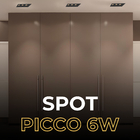 10 Spot Embutir De Led Luzon 6w 24° Preto Linear 4000k