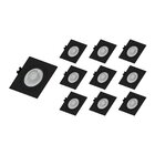 10 Spots De Embutir Plano Save Energy Mr16 Gu10 Bivolt Preto